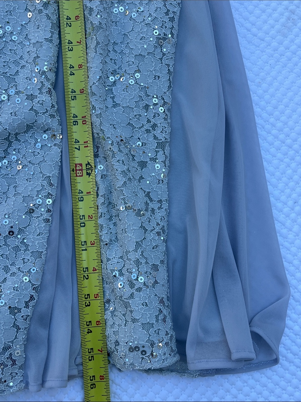 Alex Evenings 12 Silver Sequin Lace Mermaid Evening dress  mother of the bride - Picture 5 of 9